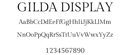 WC Fonts Gilda Display