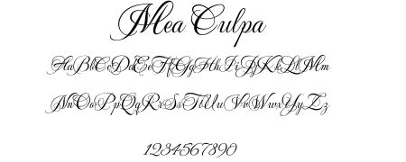 WC Fonts Mea Culpa