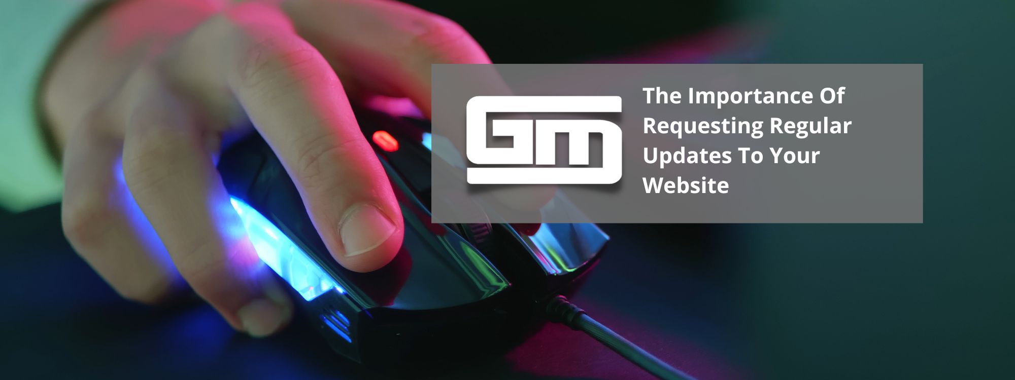 regular-updates-to-website Hand on mouse updating a website