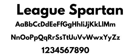 League Spartan Font Card