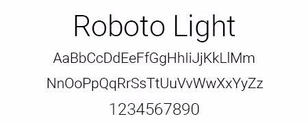 Roboto-light-FONT-CARD