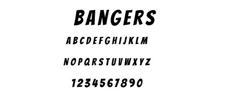 Bangers Font Card example of Bangers Google Font